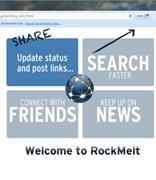 用户通过其Facebook电子邮件和密码登录RockMelt