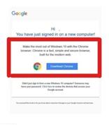 谷歌邮件表面警告用户新电脑上登陆Gmail