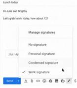 Gmail正在推出对多个电子邮件签名的支持
